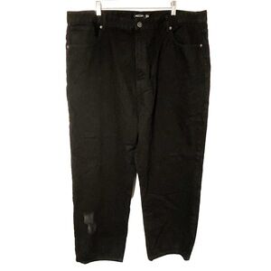 Nasty Gal Plus Size 20 Black Distressed Ripped Straight Jean‎ Organic Cotton NEW